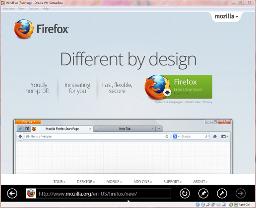I used the new Internet Explorer to install Firefox right away.